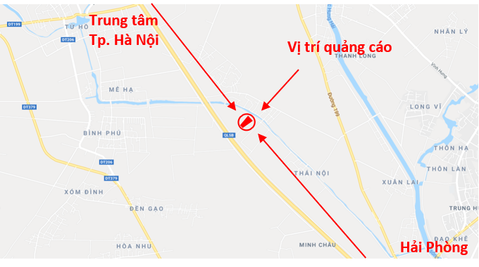 Quảng cáo pano Miền Trung trên cao tốc 5B