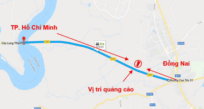 Quảng cáo pano Miền Trung Cao tốc TP. HCM- Long Thành- Dầu Giấy