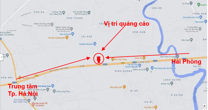 Quảng cáo pano Miền Trung trên quốc lộ HÀ NỘI – HẢI PHÒNG