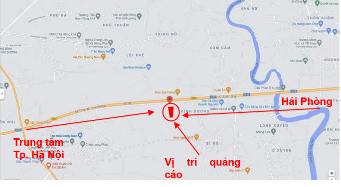 Quảng cáo pano Miền Trung trên quốc lộ HÀ NỘI – HẢI PHÒNG