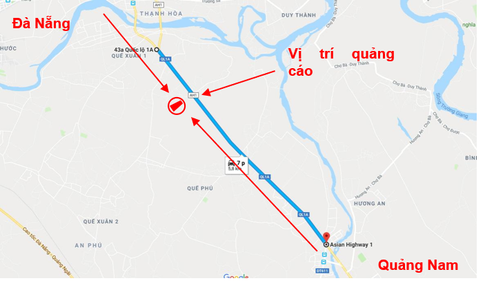 Quảng cáo pano Miền Trung - QL1A, ĐÀ NẴNG – TAM KỲ 