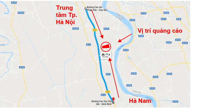 Quảng cáo pano Miền Trung - TUYẾN PHÁP VÂN – CẦU GIẼ