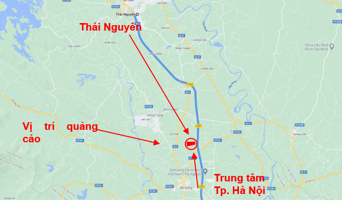 Quảng cáo pano Miền Trung trên cao tốc Hà Nội - Thái Nguyên