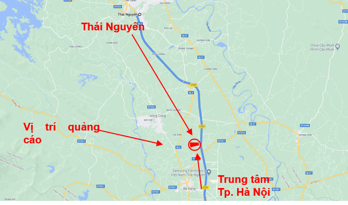 Quảng cáo pano Miền Trung trên cao tốc Hà Nội - Thái Nguyên