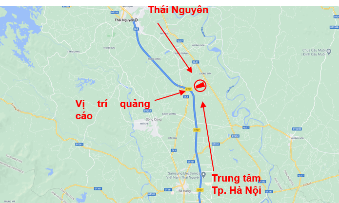 Quảng cáo pano Miền Trung trên cao tốc Hà Nội - Thái Nguyên