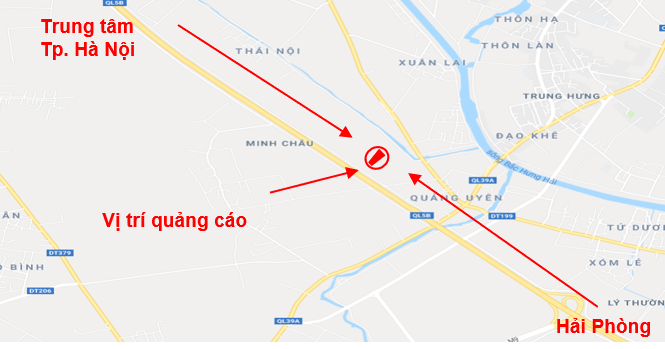 Quảng cáo pano Miền Trung trên cao tốc 5B